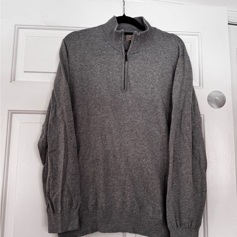 L.L. Bean Men's Zip-Up Gray Sweater